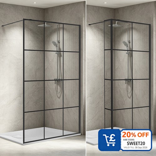 Walk black grid shower - walk,