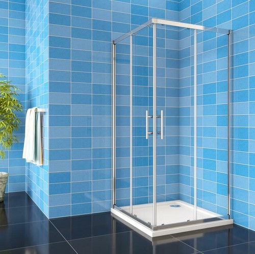 Corner entry shower - corner, enclosure