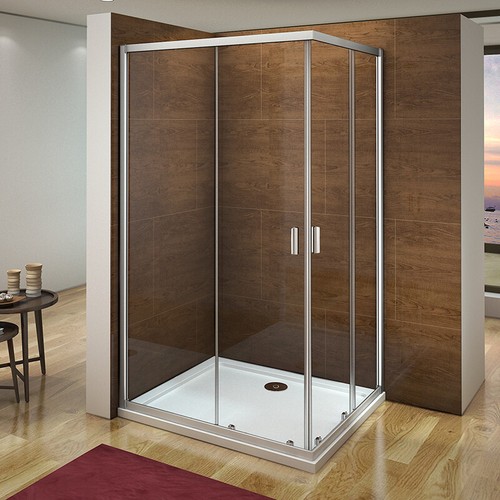 Corner entry shower - shower, enclosure
