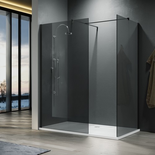 Black walk shower enclosure - in,