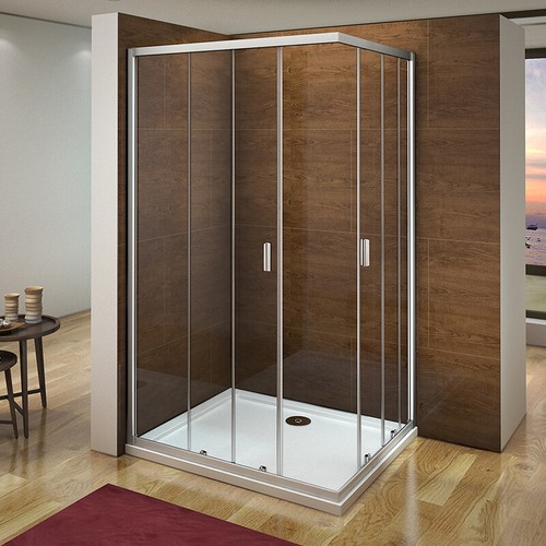 Corner entry walk cubicle - corner,