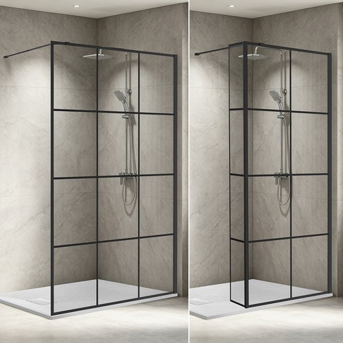 Walk black grid shower - walk,