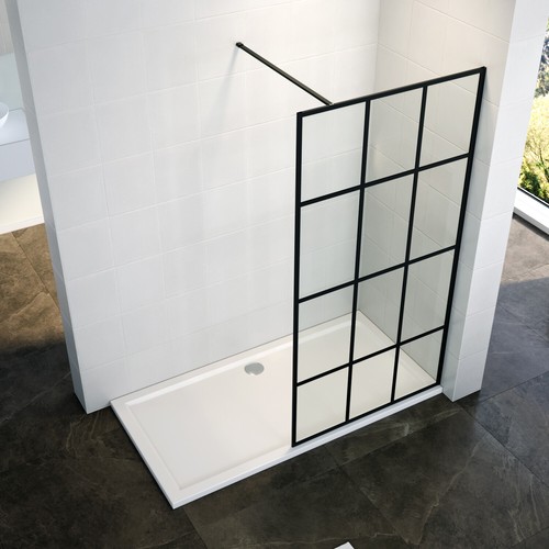 Elegant black grid walk - black,