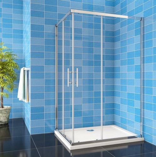 Corner entry shower - corner, enclosure