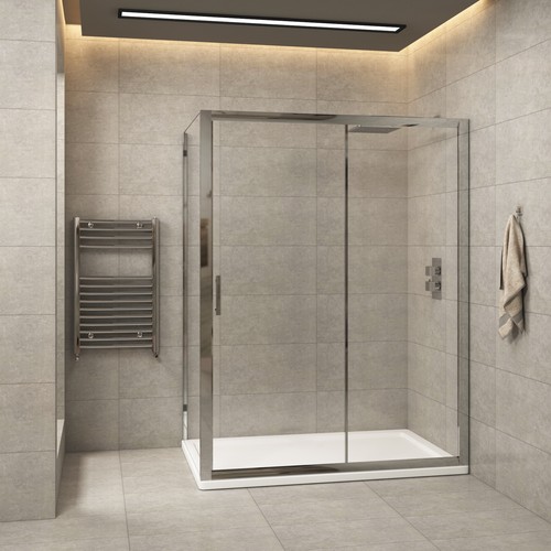 Sliding shower enclosure door - shower,
