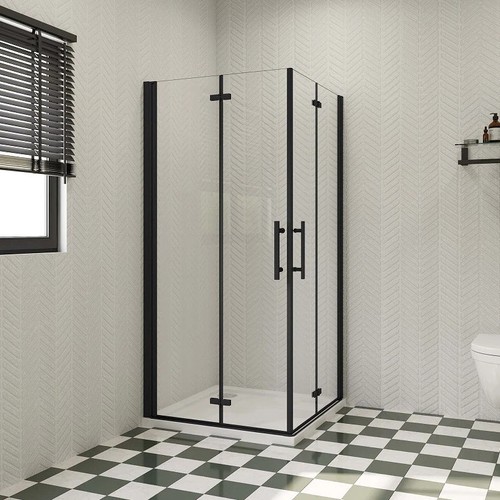 Black shower enclosure - black,