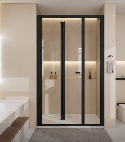 Black bifold shower - bifold,