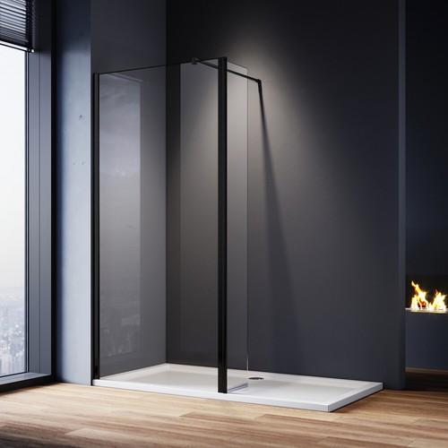 Black frame walk shower - walk,
