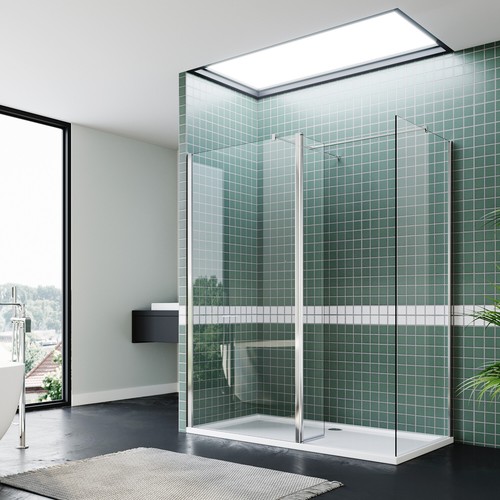Walk shower enclosure and - shower,